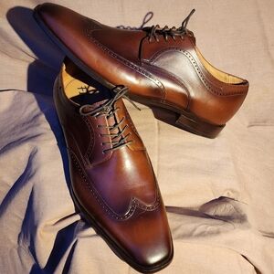 Flag LTD wingtip almond tie dress shoes